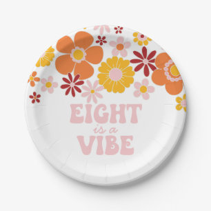 Assiettes En Carton Retro Floral Eight est une ambiance de 8e annivers