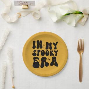 Assiettes En Carton Retro Halloween Dans Mon Ère Sombre Vintage Automn