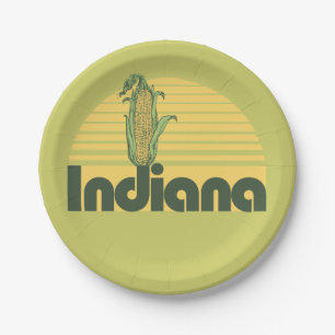 Assiettes En Carton Retro Indiana