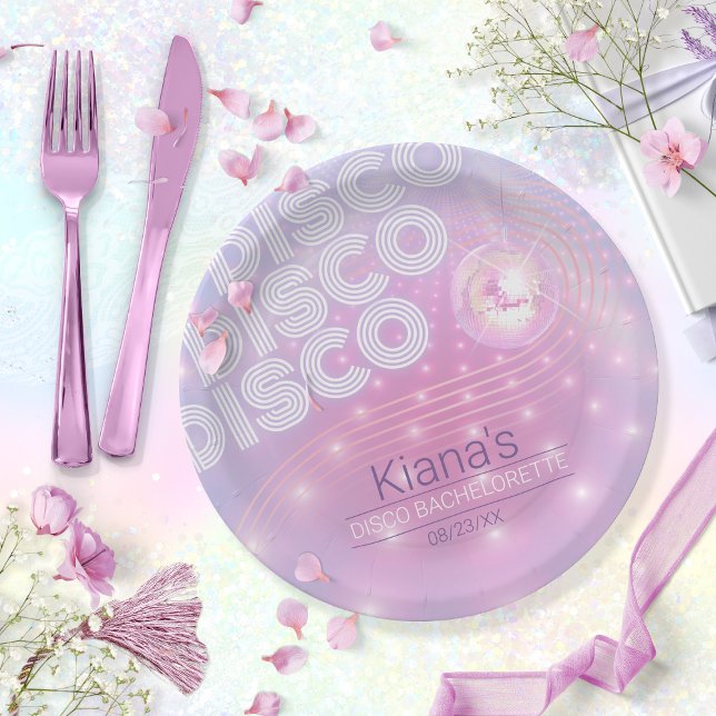 Assiettes En Carton Retro Last Blast Disco Enterrement de vie de jeune (Créateur téléchargé)