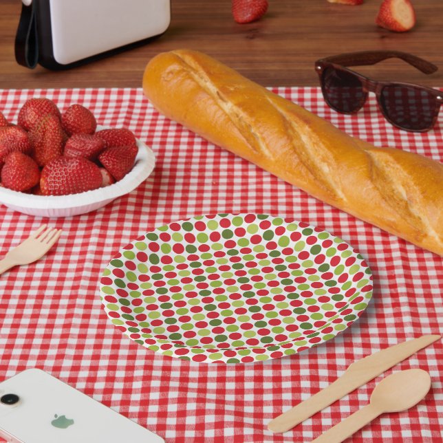 Assiettes En Carton Retro Noël Fête Anniversaire Plaque de fête (Pique-nique)