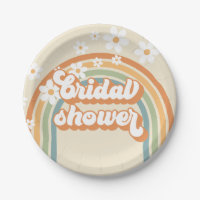 Retro Rainbow Daisy Super douche nuptiale