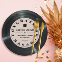 Retro Vinyl Record Pink Graduation