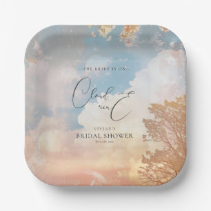 Assiettes En Carton Rêve aquarelle Coucher de soleil Nuage 9 Baby Show