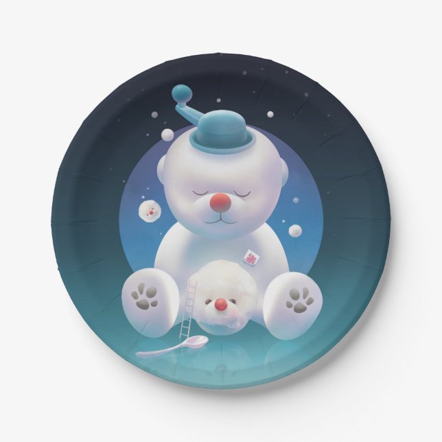 Assiettes En Carton Rêve de Bichon Ice Shaver (Devant)