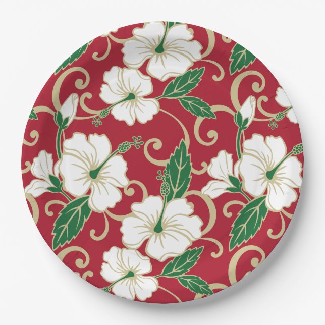 ASSIETTES EN CARTON RÊVE POLYNÉSIEN (NOËL) (Devant)