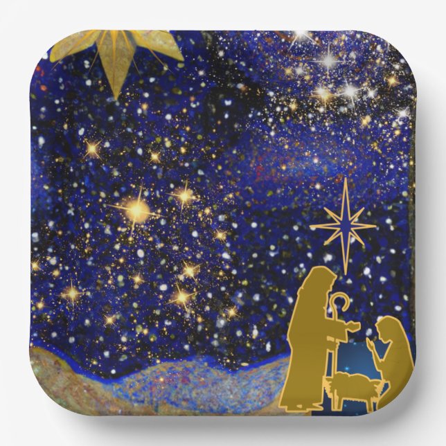 Assiettes En Carton Réveillon de Noël (Recto)