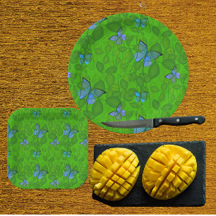 Assiettes En Carton Rêves de la Forêt Tropicale Vignes Tropicales Papi
