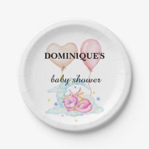 Assiettes En Carton Rêves dragons - Baby shower