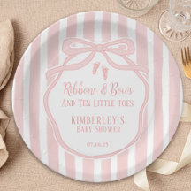 Ribbons Bows Ten Little Toes Bow Girl Baby Shower