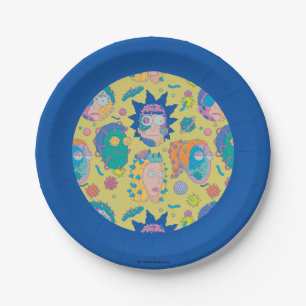 Assiettes En Carton RICK ET MORTY™ Motif de famille Smith infecté