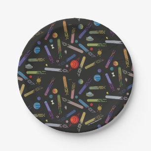 Assiettes En Carton RICK ET MORTY™   Motif de la comète spatiale