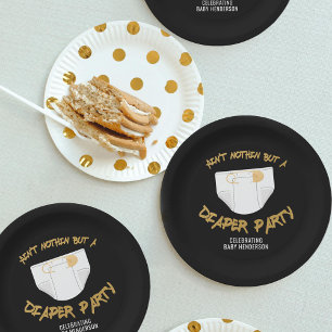 Assiettes En Carton Rien d'autre qu'une fête de couche Hip Hop