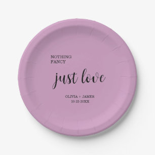 Assiettes En Carton Rien de fantaisiste Mariage d'amour violet
