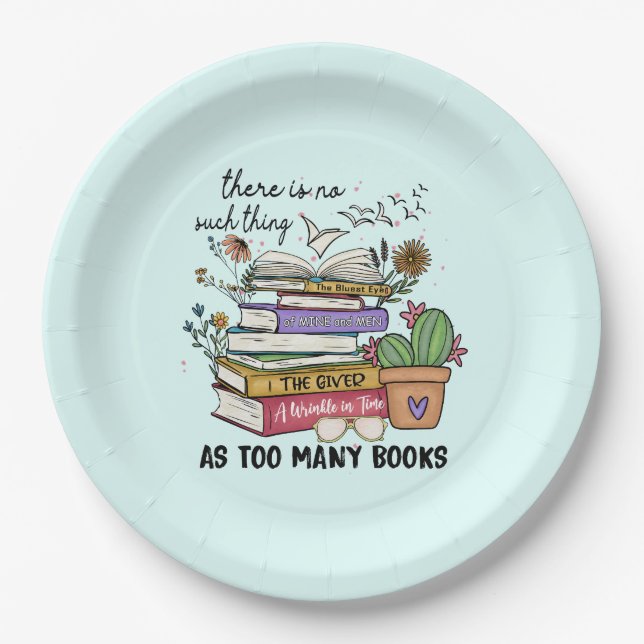 Assiettes En Carton Rien De Trop De Livres (Devant)