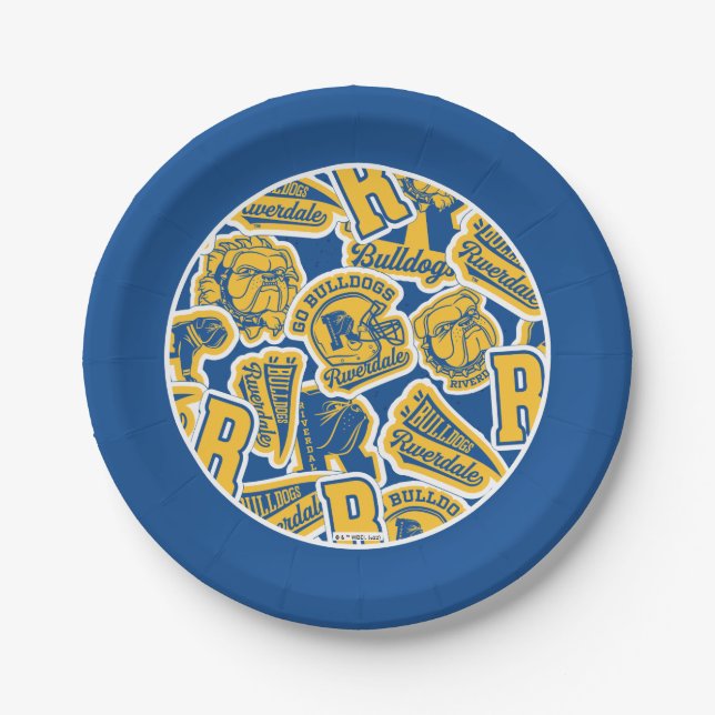 Assiettes En Carton Riverdale Football et Cheval Motif (Devant)