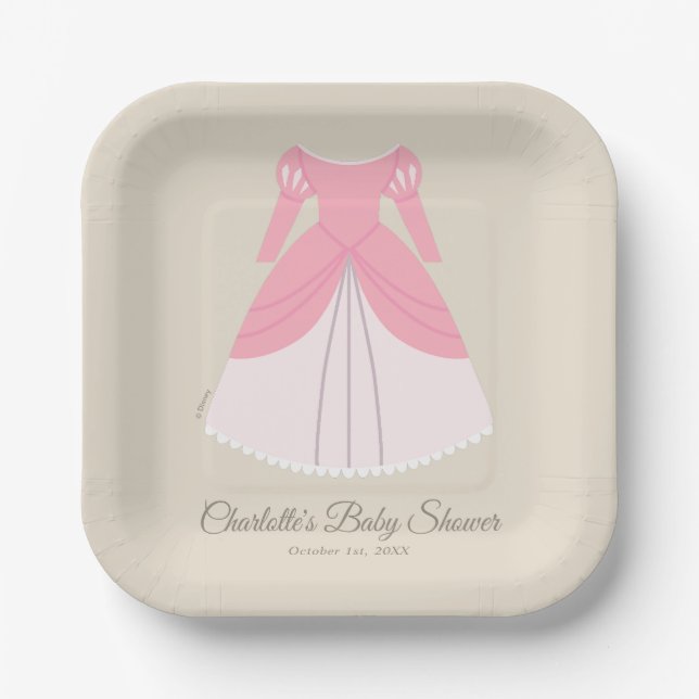 Assiettes En Carton Robe Disney Aurora | Baby shower fille (Recto)