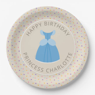 Assiettes En Carton Robe Disney Cinderella   Anniversaire de la fille