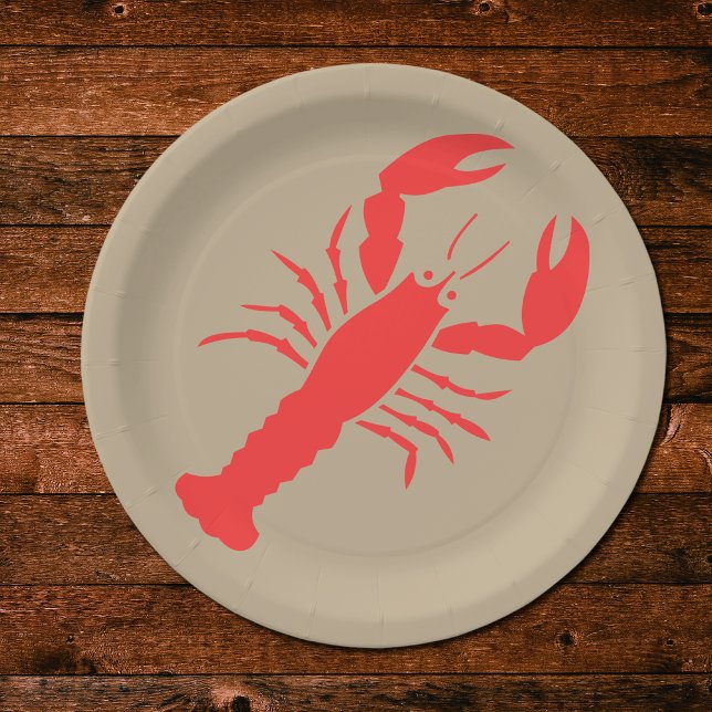 Assiettes En Carton ROBE Rouge homard couleur neutre (Créateur téléchargé)
