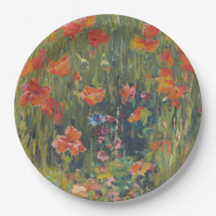 Assiettes En Carton Robert Vonnoh Coquelicots Rouges 1888 Art Impressi