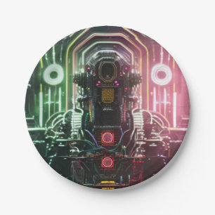 Assiettes En Carton Robot 1 plaques papier