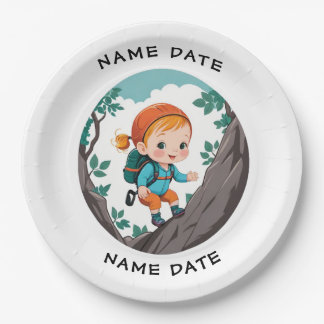 Assiettes En Carton Rock Climber Aventure Thème Girl Baby