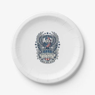 Assiettes En Carton Rocker du bandana patriotique Méta musique Old Glo