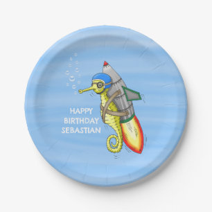 Assiettes En Carton Rocket Seahorse