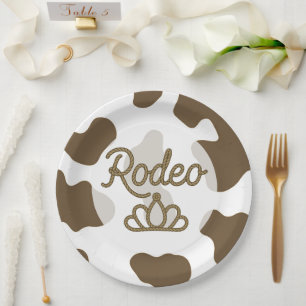 Assiettes En Carton Rodeo Queen Country Western Tiara Crown Party