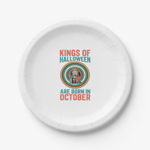 Assiettes En Carton Rois d'Halloween octobre Anniversaire Vintage Chem