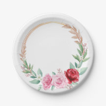 Romantique Victorian Rose Garden Plaque papier
