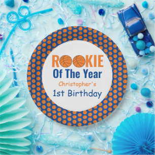 Assiettes En Carton Rookie Basketball 1er anniversaire