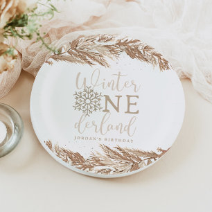 Assiettes En Carton RORY Boho Beige Winter Wonderland Premier annivers