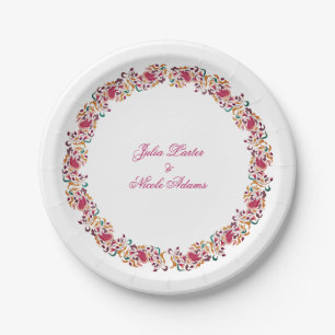 Assiettes En Carton Rose Classique Verte Jaune Florale Cygne Oiseau Ma