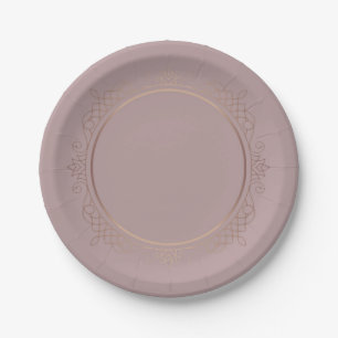 Assiettes En Carton Rose Gold Custom Blank Modèle tendance Élégant