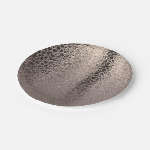 Assiettes En Carton Rose Gold Moderne Glamour Abstrait Rose Foncé Douc