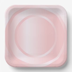 Assiettes En Carton Rose rose moderne or tendance couleur élégante