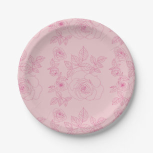 Assiettes En Carton Roses Roses Pink n'existe pas, la bonne traduction