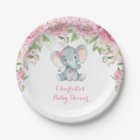 Roses roses roses Floral Elephant Baby shower 7" P