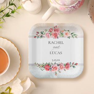 Assiettes En Carton Roses roses roses roses romantiques