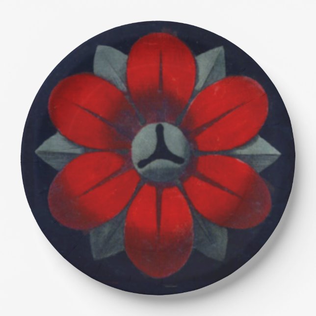 Assiettes En Carton Rosette architecturale n° 3 (Devant)