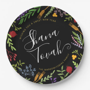 Assiettes En Carton Rosh Hashanah - Jour juif
