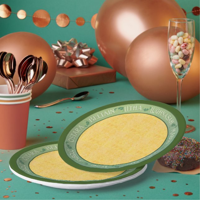 Assiettes En Carton Roue d'été de l'année (Multi)