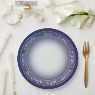 Assiettes En Carton Roue d'hiver de l'année