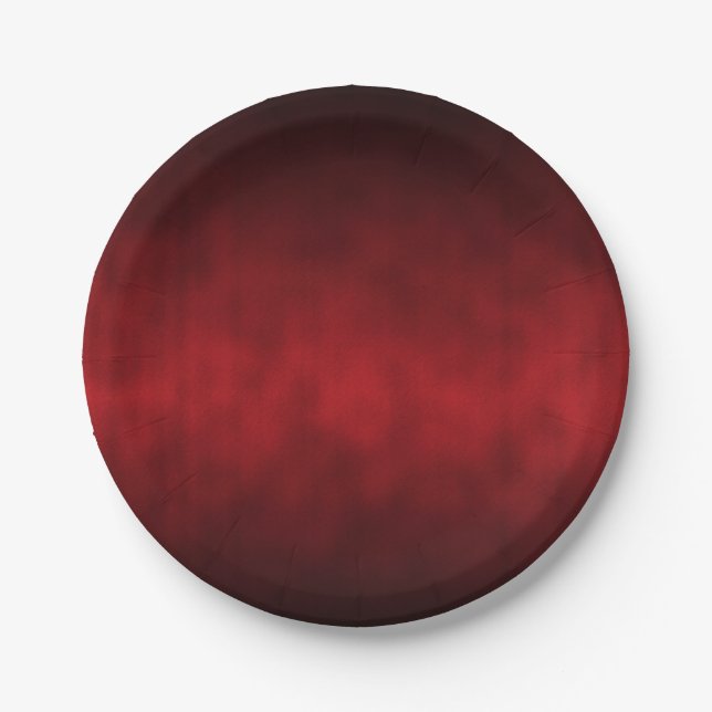 Assiettes En Carton Rouge Artsy Gothique Ombre (Devant)