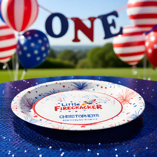 Assiettes En Carton Rouge Blanc Bleu Anniversaire Enfants Patriotique