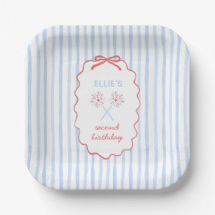 Assiettes En Carton Rouge blanc et deux 4 juillet plaque de papier d'a