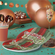 Rouge foncé Vert Patiné Planes Motif