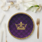 Royal Purple & Gold Crown Élégant Royal Storybook