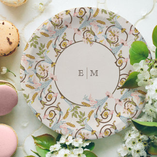 Assiettes En Carton Royal Victorian Élégant Mariage Floral